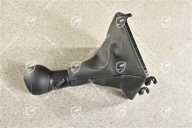 GT4 RS, Shift lever / gear shift knob with leather gaiter / sleeve, Leather Black, PDK