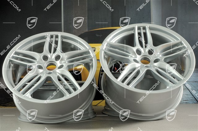 20" Komplet felg Sport Design, 8,5 x 20 ET51 + 11J x 20 ET52, srebrny brylantowy