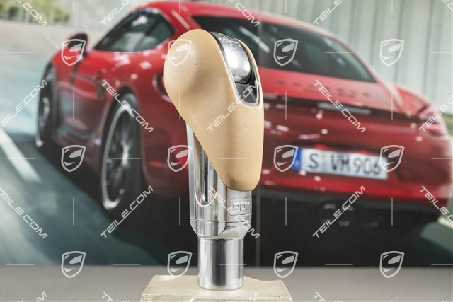 Wählhebel / Schaltknopf, Leder, PDK, Luxorbeige