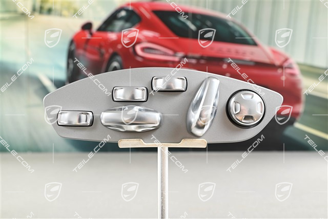 Front seat switch, seat adjuster / memory, 18-way electrically adjustment, Galvano silver, L