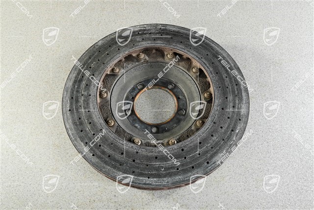 PCCB ceramiczna tarcza hamulcowa, 991.2 C2 / C2S / C4 / C4S / 991.1/2 Turbo, uszkodzona, L