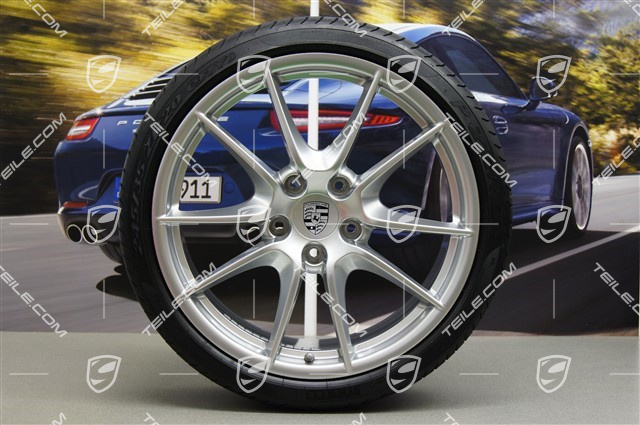 20" koła letnie Carrera S III, felgi 8,5J x 20 ET51 + 11J x 20 ET52 + NOWE opony letnie Pirelli P Zero 245/35 ZR20 + 305/30 ZR20, bez czujników ciśnienia opon