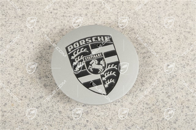 Radzierdeckel, Porsche Wappen in Schwarz