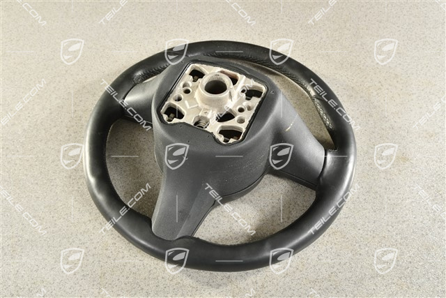 Multifunction steering wheel, smooth leather black