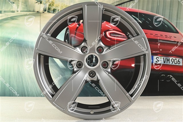 20" Komplet felg Carrera Sport, 8,5J x 20 ET57 + 10,5J x 20 ET51, platynowy satynowy półmat