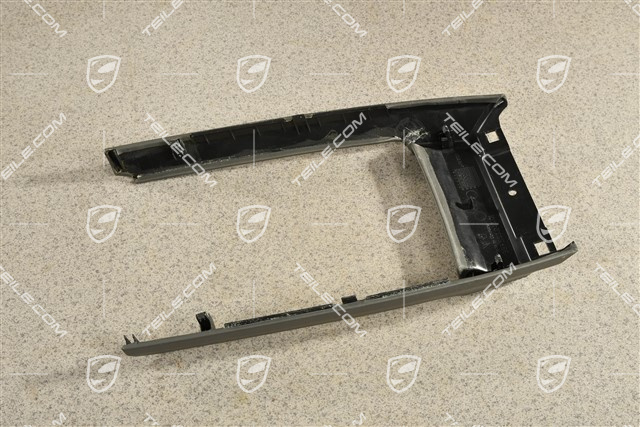 Cover / Console centre, Shifter Trim / panel, manual, Leather Stone grey