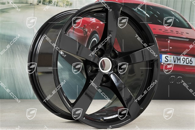 18" Felge Macan, 9J x 18 ET21, in schwarz hochglanz