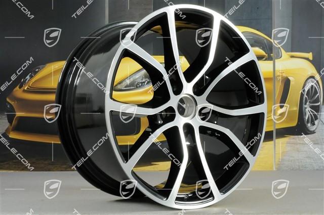 21" Felga Cayenne Exclusive Design, 11J x 21 ET58, czarny perłowy "Jet Black" metalik