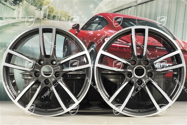 20-inch Cayenne Sport wheel rim set, 10,5J x 20 ET64 + 9J x 20 ET50,