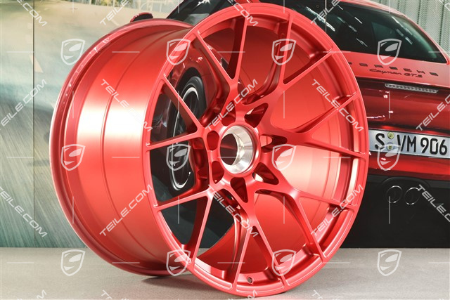 20"+21" GT3RS wheel rim set, alloy rims 10J x 20 ET45 + 13J x 21 ET31, Pyrored