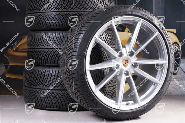 20"+21" koła zimowe Carrera S, komplet, felgi 8,5J x 20 ET53 + 11J x 21 ET66 + NOWE opony zimowe Michelin 245/35 R20 + 295/30 R21, z czujnikami ciśnienia