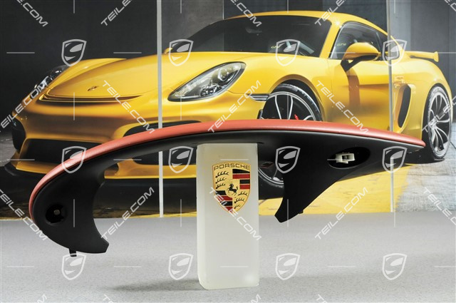 Obudowa / Daszek zegarów deski rozdzielczej / konsoli, Skórzany, czerwony, wewnętrzna część czarna