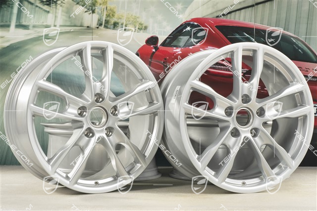 19" Komplet felg Boxster S III, 8J x 19 x ET 57 + 9,5J x 19 x ET 45