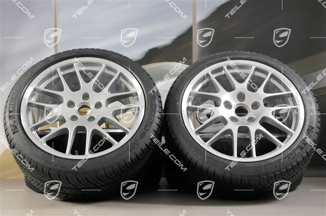 20" Komplet kół zimowych RS Spyder, felgi 9,5J x 20 ET65 + 10,5J x 20 ET65 + NOWE opony zimowe Michelin Pilot Alpin 4, 255/40 R20 + 285/35 R20