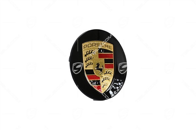 Center cap set, concave, coloured crest, black high gloss
