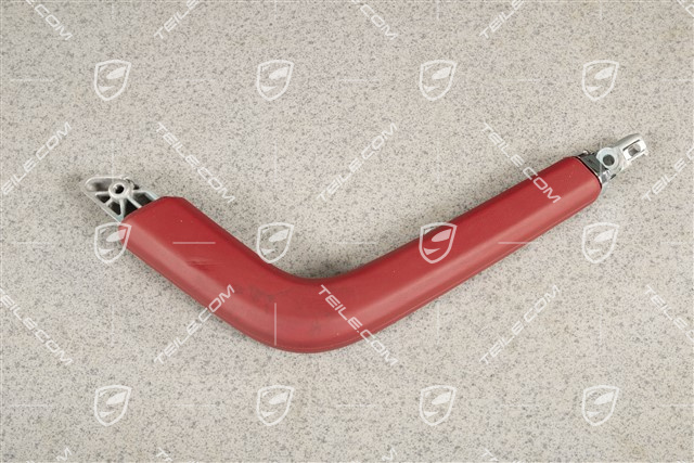 Grab handle centre console, Leather, Carrera red, L
