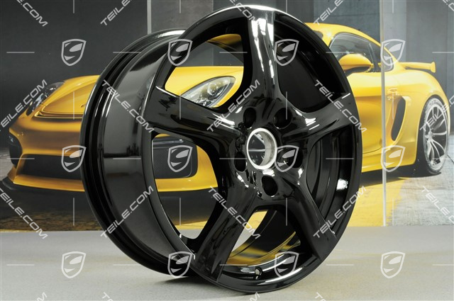 18" Panamera Felgensatz, 8J x 18 ET59 + 9J x 18 ET53, schwarz hochglanz