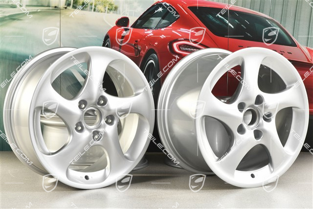 18-inch Turbo Look II wheel set, 8J x 18 ET50 + 10J x 18 ET65