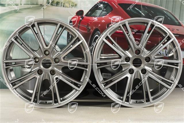 20-inch wheel rim Exclusive Design, 10,5J x 20 ET71 + 9,5J x 20 ET71, for winter use, platinum silver