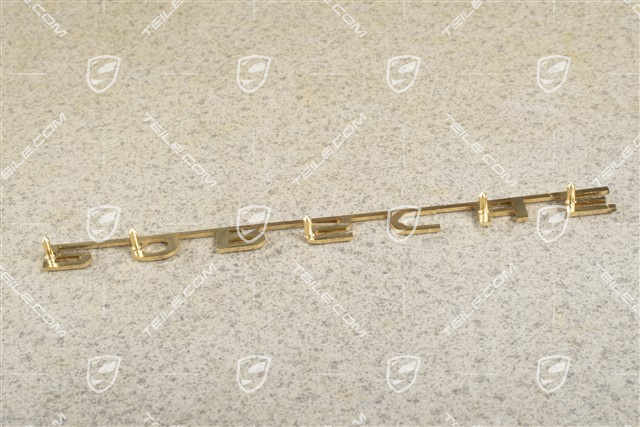 Napis "PORSCHE", Pozłacany