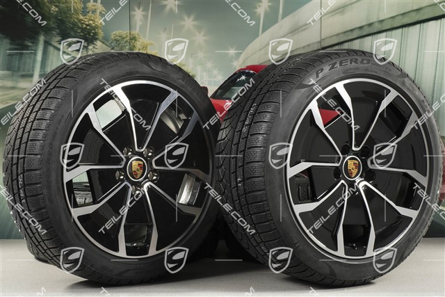 20" Turbo Aero Design Winterräder Satz, Felgen 9J x 20 ET54 + 11J x 20 ET60, Pirelli Winterreifen 245/45 R20 + 285/40 R20