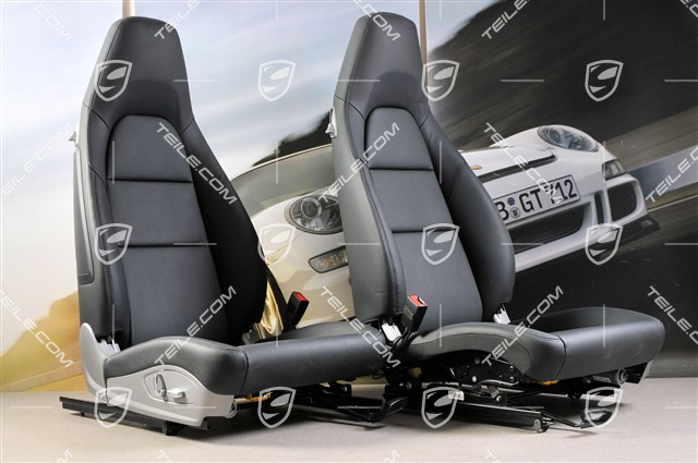 Sitze, schwarzes Leder, Satz (L+R)