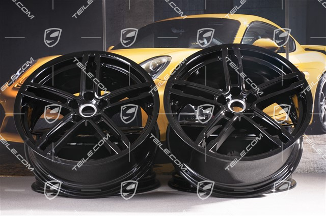 19" Felgensatz Macan Turbo, 8J x 19 ET21 + 9J x 19 ET21, schwarz hochglanz