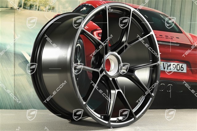 20+21 -inch GT3 wheel rim set, 9,5J x 20 ET46 + 12J x 21 ET45, black satin mat
