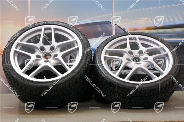19" Komplet kół zimowych Carrera S II, felgi 8J x 19 ET57 + 11J x 19 ET 51 + NOWE opony zimowe 235/35 R19 + 295/30 R19, czujniki RDK 433MHz