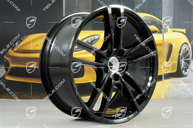 21-inch wheel rim set Cayenne Turbo, 11J x 21 ET58 + 9,5J x 21 ET46, high-gloss black