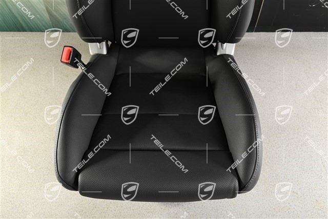 Sportsitz, elektrisch verstellbar, 18-fach, mit Heizung, Lendenwirbelstütze, Belüftung, Leder, schwarz L