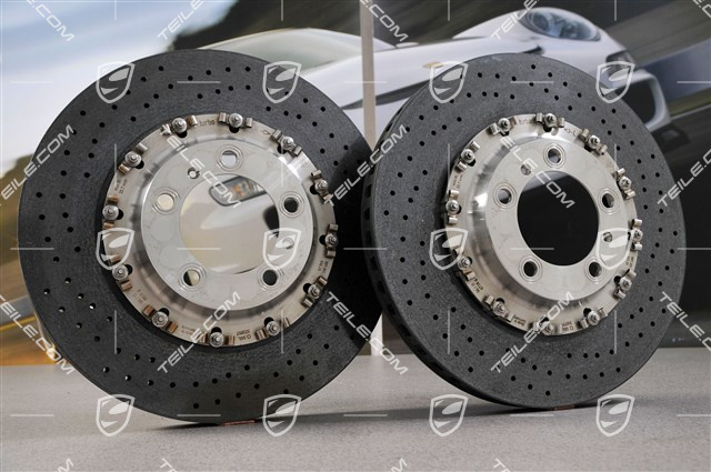 PCCB Ceramic brake retrofit kit, Turbo, incl. 380mm front brake discs + 350mm rear brake discs
