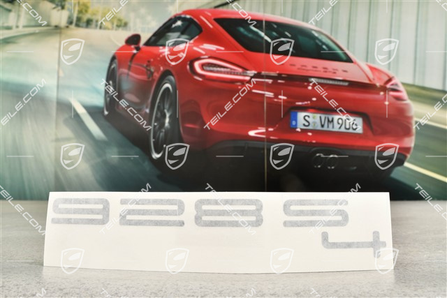 Schriftzug / Logo / Aufkleber 928 S4, Dunkelgrau