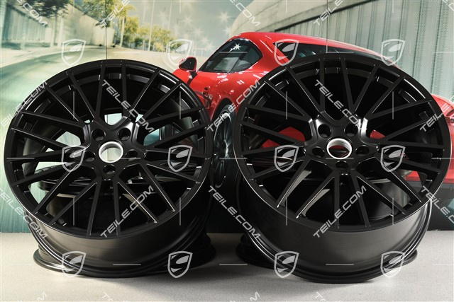 22" komplet felg RS Spyder, 10J x 22 ET48 + 11,5J x 22 ET52, czarny satynowy półmat