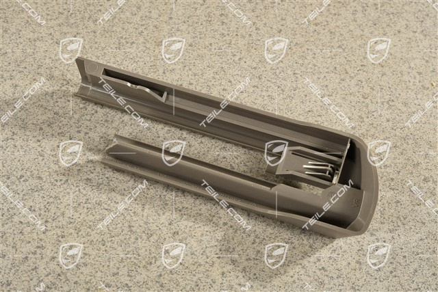 Front seat rail cover, Platinum Grey, R