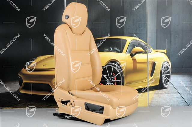 Seat, elect. adjustment, heating, Lumbar, leather, sand beige, R