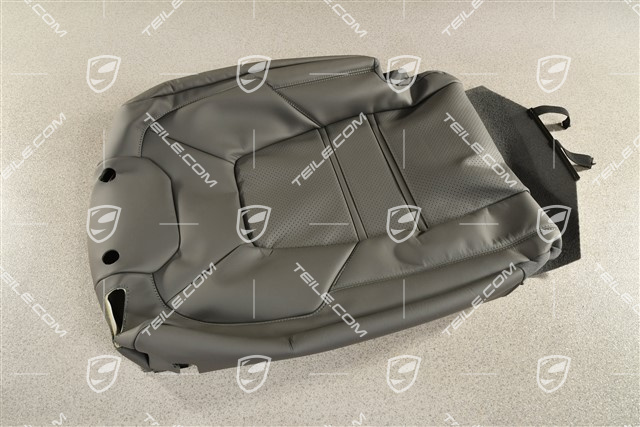 Lehnenbezug, Leder, komfortsitz hinten, Schiefergrau, L