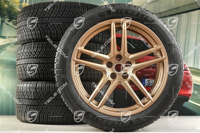 20" "Macan Turbo" koła zimowe, komplet, felgi 9J x 20 ET26 + 10J x 20 ET19 + opony zimowe Michelin Latitude Alpin 5 265/45 R20 + 295/40 R20, neodyme, z czujnikami ciśnienia RDK