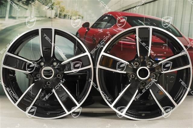 20" Felgensatz Carrera Sport, 11,5J x 20 ET76 + 8,5J x 20 ET49, schwarz hochglanz