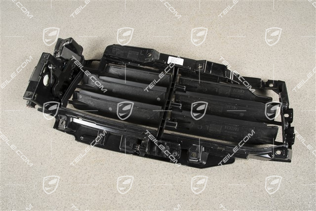 Radiator grille shutter / cooling air controls flap,ventilation grille, black matte, L