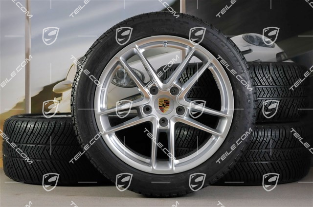 19" Panamera TURBO II koła zimowe, komplet, felgi 9J x 19 ET 60 + 10J x 19 ET61 + opony Michelin Pilot Alpine 3, 255/45 R19+285/40 R19, bez RDK