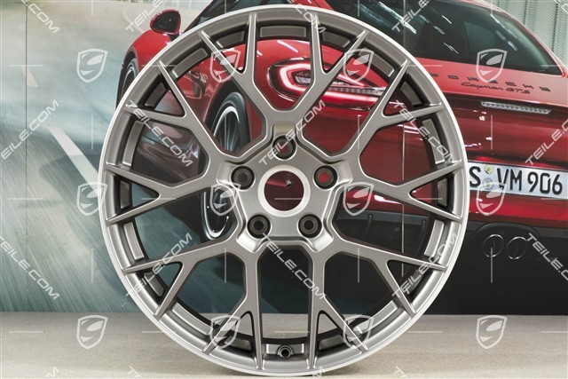 20+21-inch wheel rim set RS Spyder, rims: front 8,5J x 20 ET50 + rear 11,J x 21 ET67, platinum satin matt