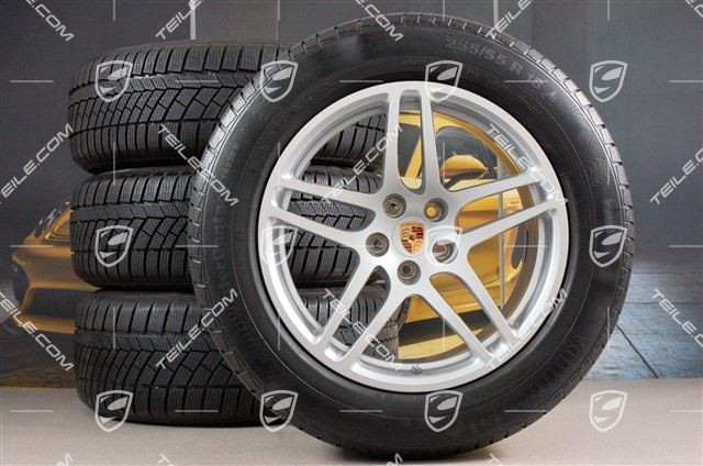18" "Macan S" koła zimowe komplet, felgi 8J x 18 ET21 + 9J x 18 ET21, opony zimowe Continental ContiWinterContact 235/60 ZR 18 + 255/55 ZR 18, z czujnikami ciśnienia