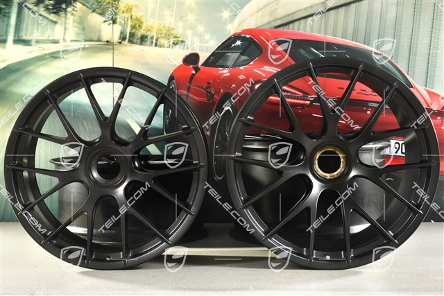 20"+21" GT2RS/GT3RS Magnesium zestaw kół / komplet felg, felgi 9,5 J x 20 ET50 + 12,5 J x 21 ET48, czarny satynowy półmat
