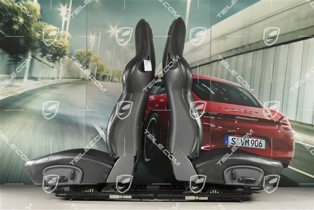 Sportsitze (breit), manual einstellbar, Heizung, Leder, schwarz, Satz L+R