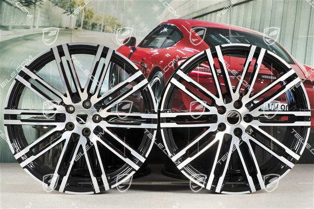 21" Felgensatz Turbo III, Felgen 10J x 21 ET19 + 9J x 21 ET26, schwarz hochglanz