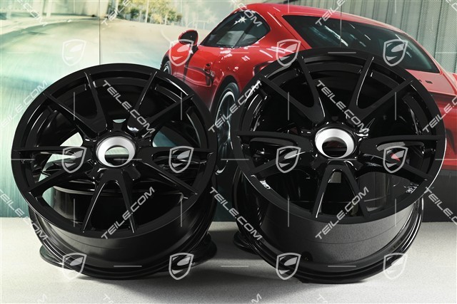 19" GT3RS II 4.0 / GT2RS Felgensatz, schwarz, vorne 9J x 19 ET47 + hinten 12J x 19 ET48