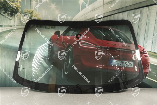 Windscreen, coupé, tinted, upper part: dark-coloured