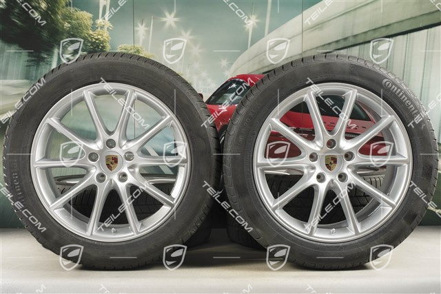 20" Cayenne COUPE Design Winterräder Satz, Felgen 9J x 20 ET50 + 10,5J x 20 ET55 + Continental Winterreifen 275/45 R20 + 305/40 R20, mit RDK-Sensoren