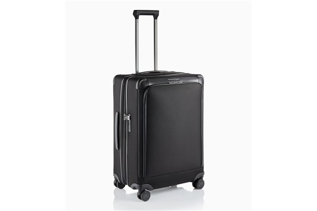 Porsche Design Roadster Nylon 4W Trolley, made of water-repellent nylon and leather, black, size M / 89 litres, 310 x 470 x 680 mm